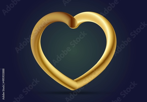 gold color love design