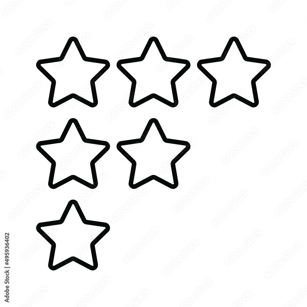 Star icon vector set. rating illustration sign collection. ranking symbol. assessment logo.