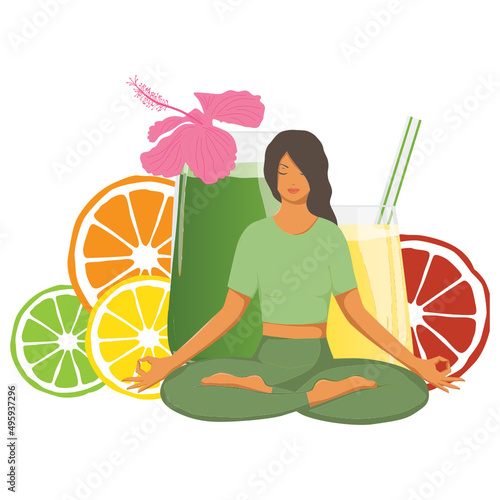 fruit and yoga