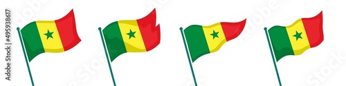 Waving Glorious Senegal Flag Set