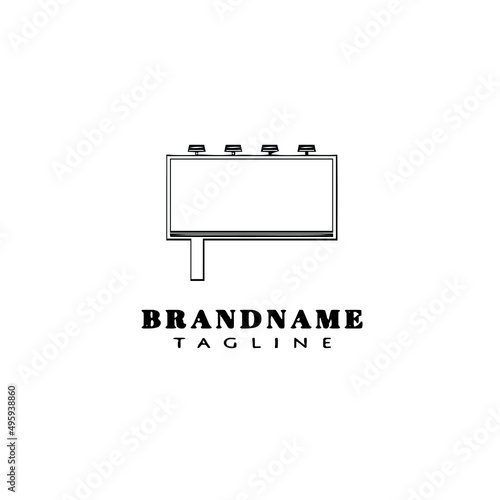 hoarding logo cartoon icon design template black isolated vector illustration