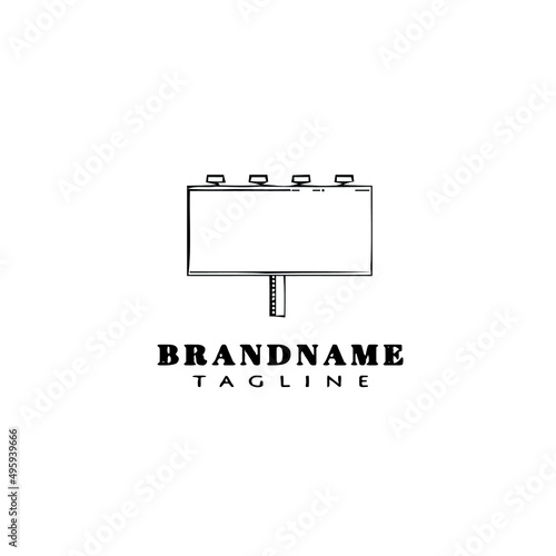 hoarding logo cartoon icon design template black isolated vector illustration