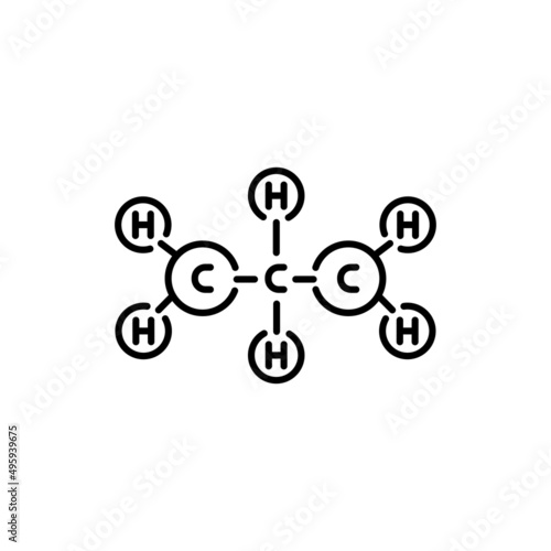 Amino acid formule color line icon. Pictogram for web page