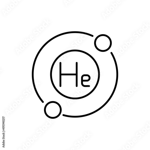 Helium formule color line icon. Pictogram for web page