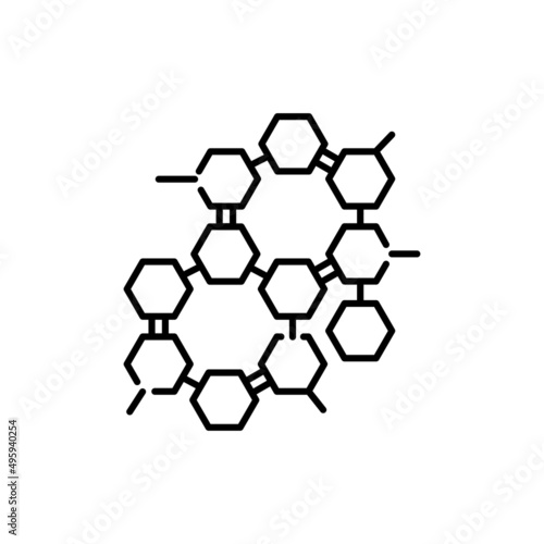 Hormone formule color line icon. Pictogram for web page