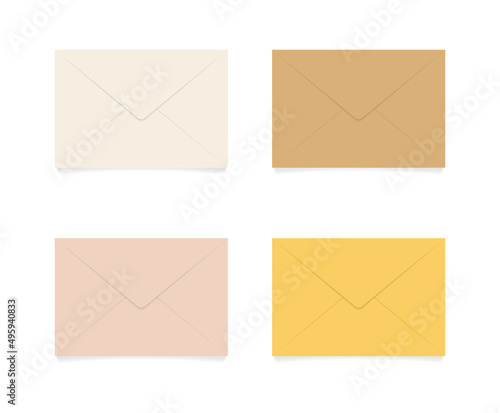 set of colorful envelopes- vector illustration