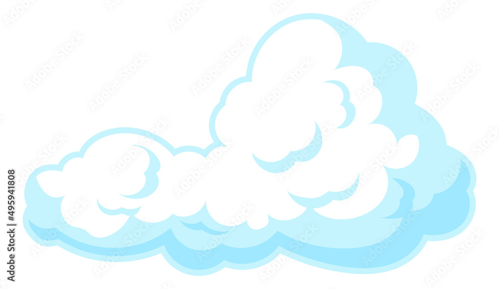 Cartoon cloud icon. Weather symbol. Sky element Cartoon cloud icon. Weather symbol. Sky element