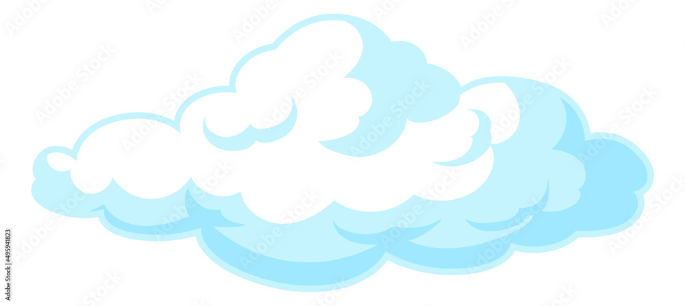 Cloud icon in cartoon style. Round soft shape Cloud icon in cartoon style. Round soft shape