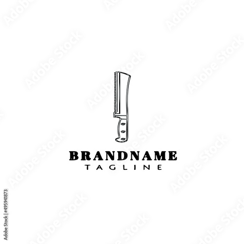 knife cartoon logo icon design template black modern isolated vector