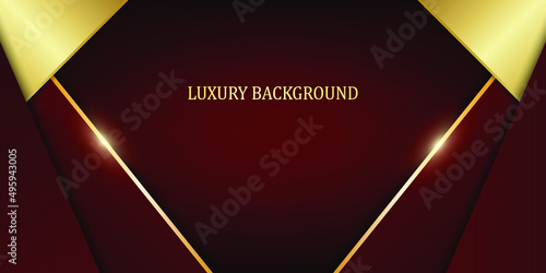 Red and gold luxury background. Vector illustration.