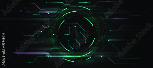 Abstract Elegant diagonal striped black and green background, future and cyber punk 