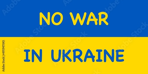 Ukrainian flag with a No war in Ukraine concept icon set
