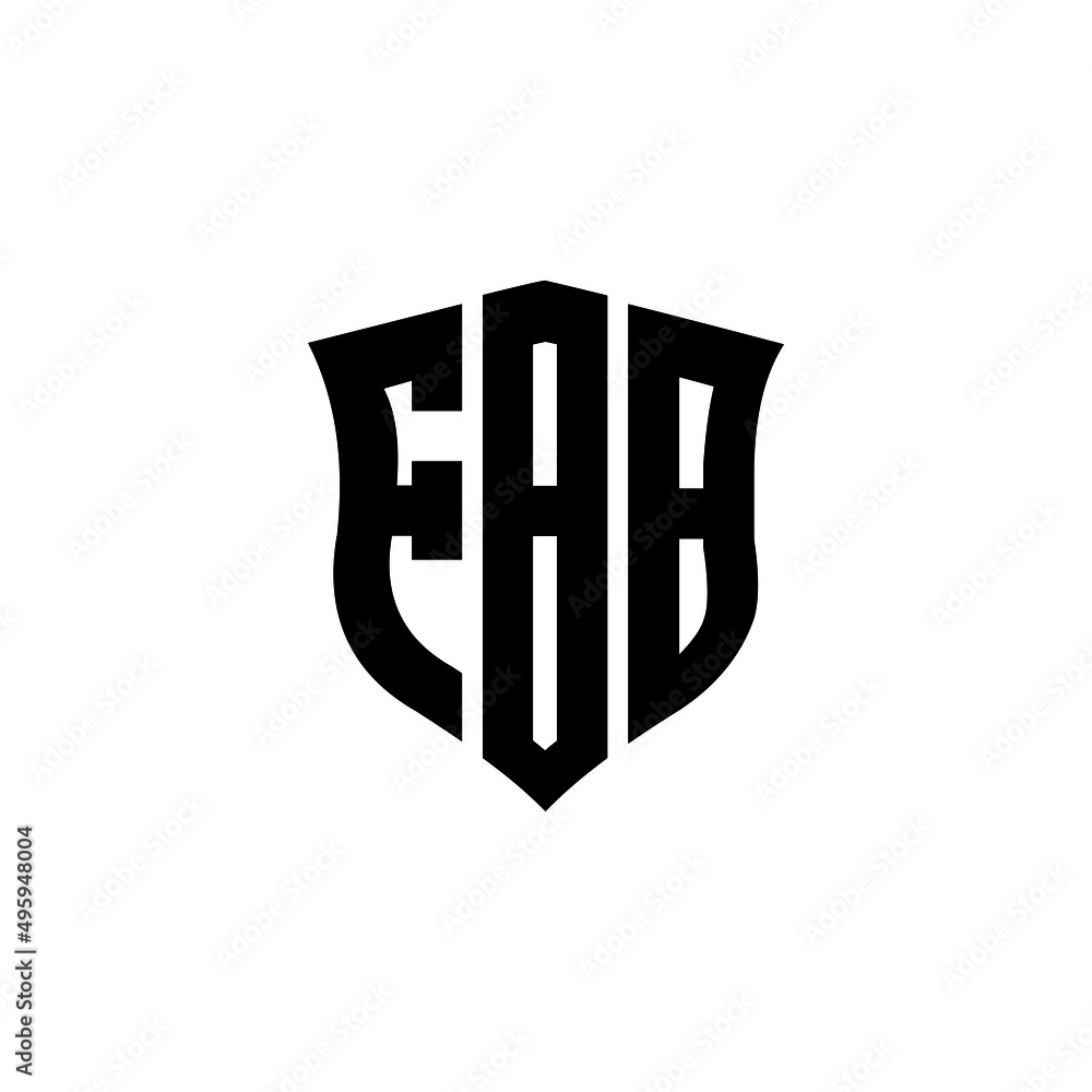 FBB letter logo design with white background in illustrator, cube logo ...