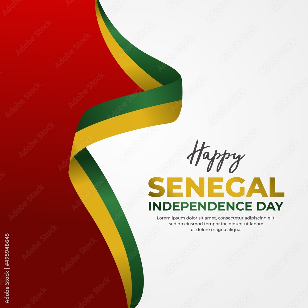 Happy Senegal Independence Day, Senegalese holiday 4th of April design, Template for Poster, Banner, Advertising, Greeting Card or Print Design Element Happy Senegal Independence Day, Senegalese holiday 4th of April design, Template for Poster, Banner, Advertising, Greeting Card or Print Design Element