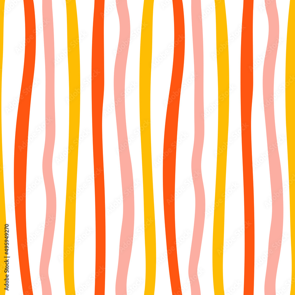 Colorful wavy lines seamless pattern.