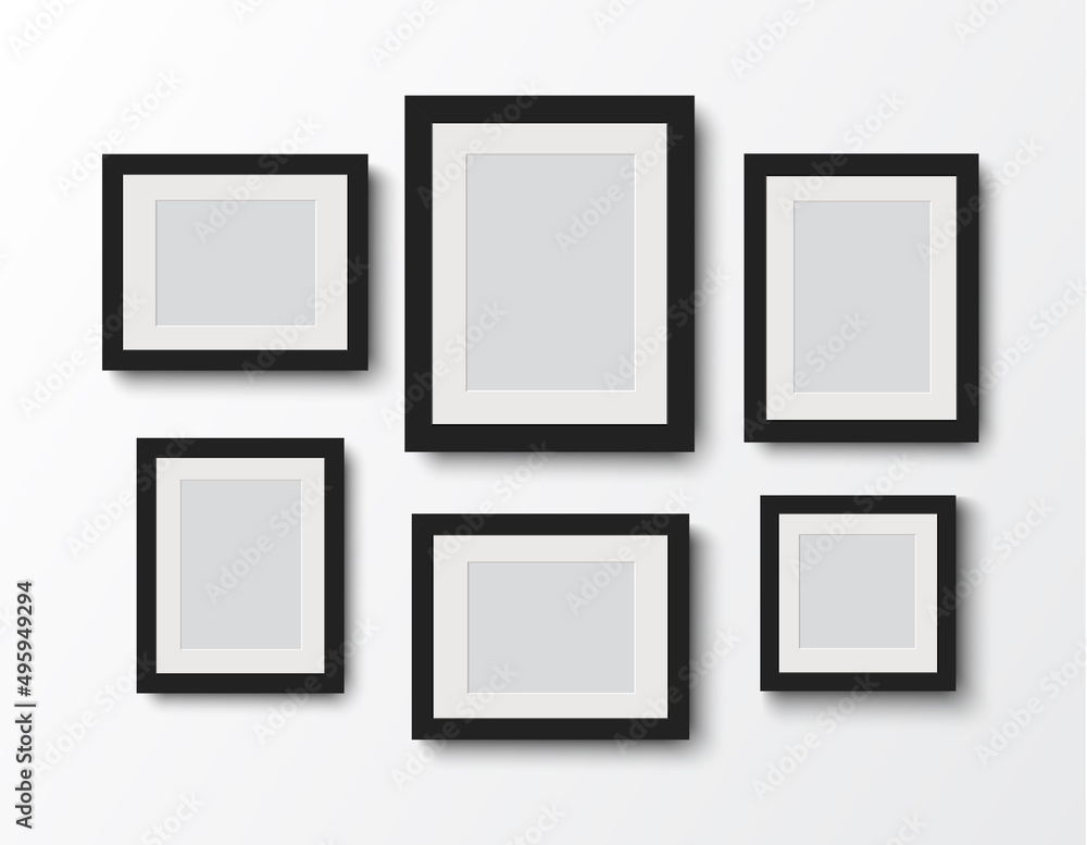 blank photo frame on the wall.vector design Element illustration blank photo frame on the wall.vector design Element illustration