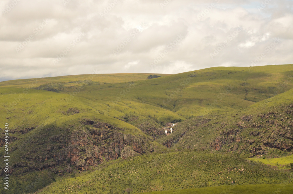 landscape with hills