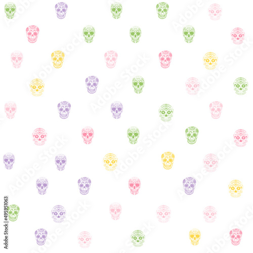 skull pattern, skull seamless background texture