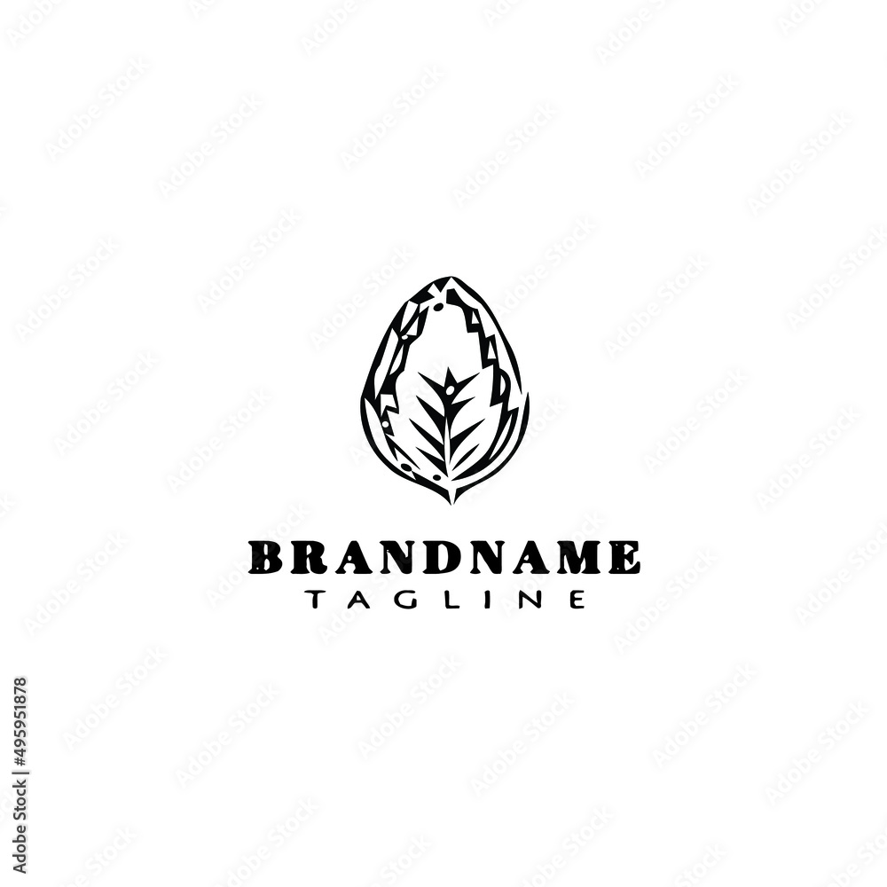 leaf logo cartoon icon design template black isolated vector illustration leaf logo cartoon icon design template black isolated vector illustration
