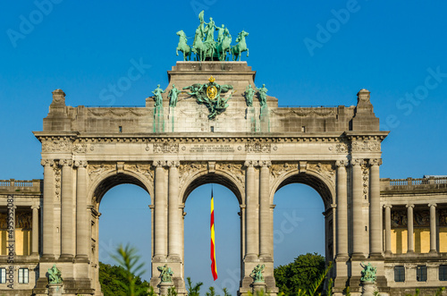Cinquantenaire Arch in Brussels, Belgium photo