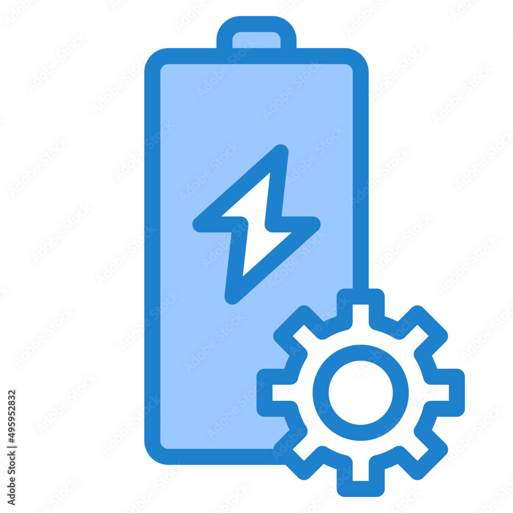 battery blue style icon battery blue style icon