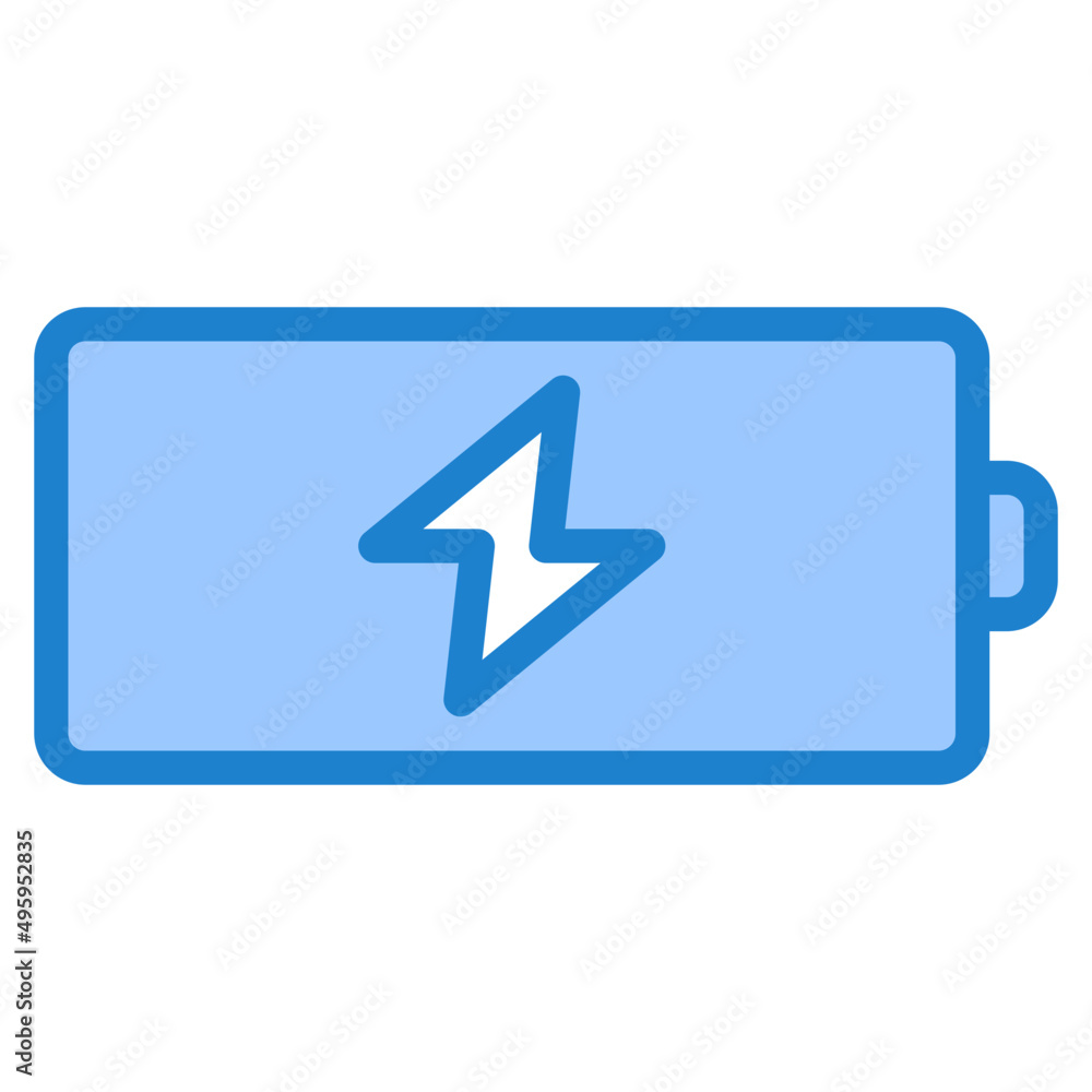 battery blue style icon battery blue style icon