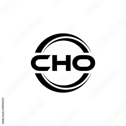 CHO letter logo design with white background in illustrator  vector logo modern alphabet font overlap style. calligraphy designs for logo  Poster  Invitation  etc.