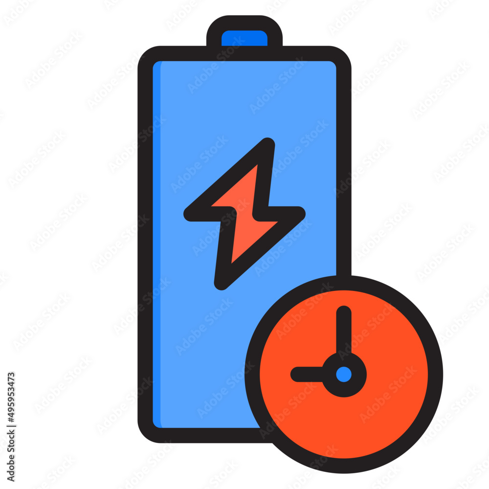 battery color line style icon battery color line style icon