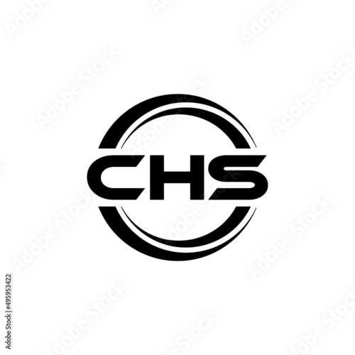CHS letter logo design with white background in illustrator  vector logo modern alphabet font overlap style. calligraphy designs for logo  Poster  Invitation  etc.