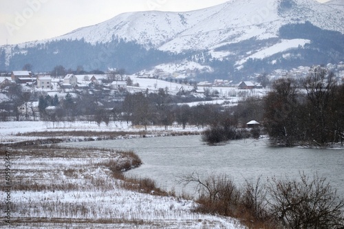 winter landscape of the river in winter