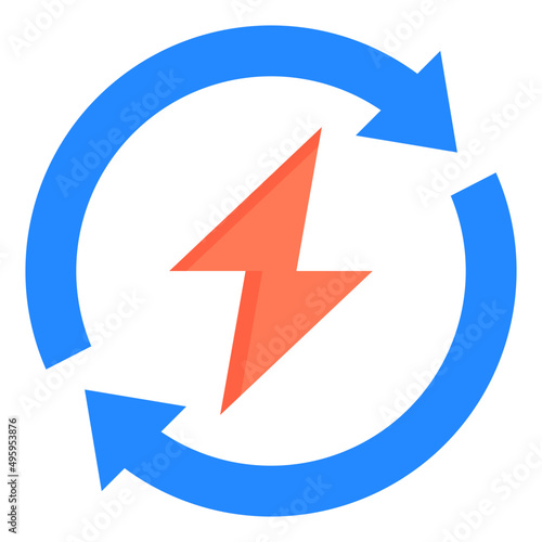 charge flat style icon