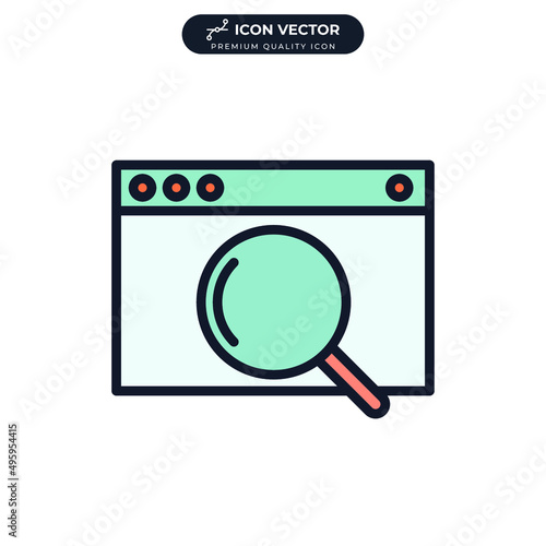 seo icon symbol template for graphic and web design collection logo vector illustration