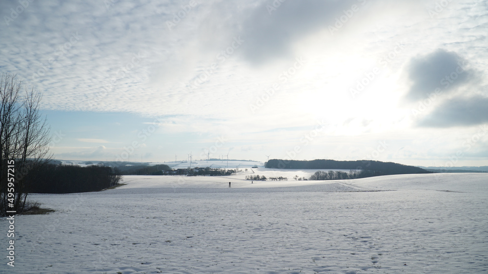 Cold winter landscapes on the Albsteig hiking path in Germany. Cold winter landscapes on the Albsteig hiking path in Germany.