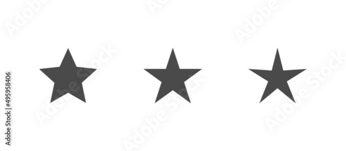Stars icon collection. Simple vector star pictogram set.