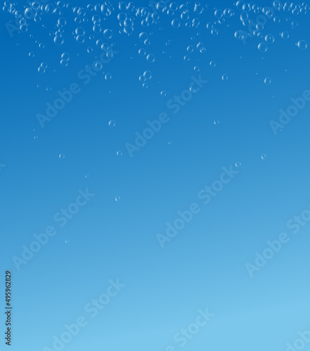 Soap or Water bubbles Drop Underwater on Light Blue background .vector design element EPS10 illustration