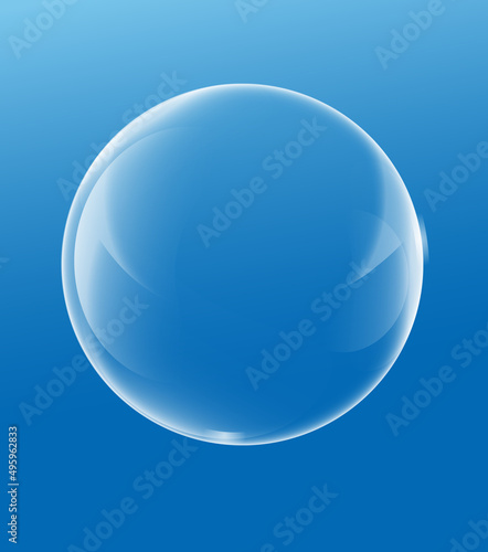 Soap or Water bubbles Drop Underwater on Light Blue background .vector design element EPS10 illustration
