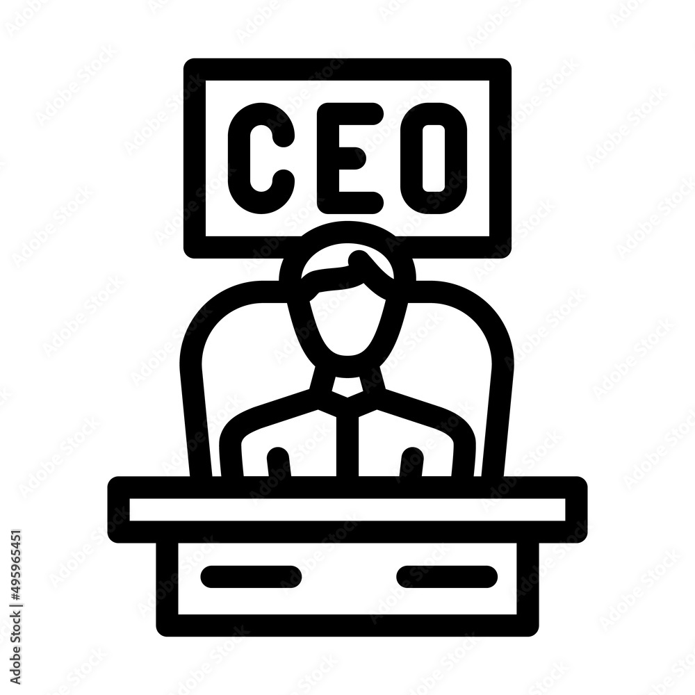 seo boss line icon vector. seo boss sign. isolated contour symbol black illustration seo boss line icon vector. seo boss sign. isolated contour symbol black illustration
