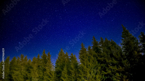 A lovely starry night over Vitosha mountain near Sofia, Bulgaria