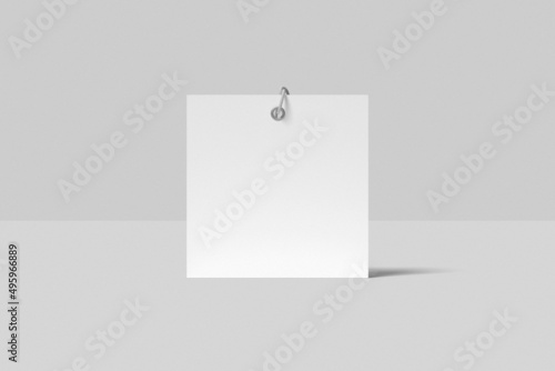 Square label tag on white background