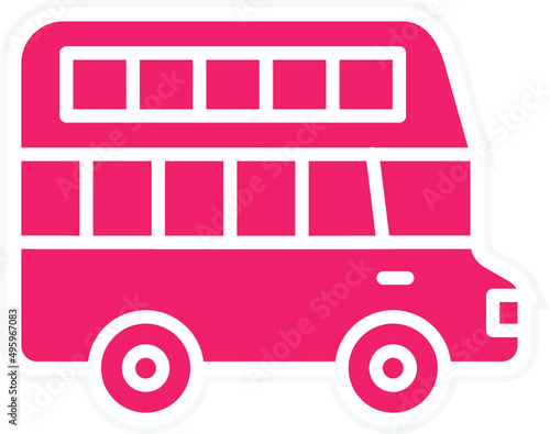 Vector Design Double Decker Icon Style