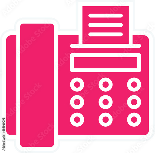 Vector Design Fax Icon Style