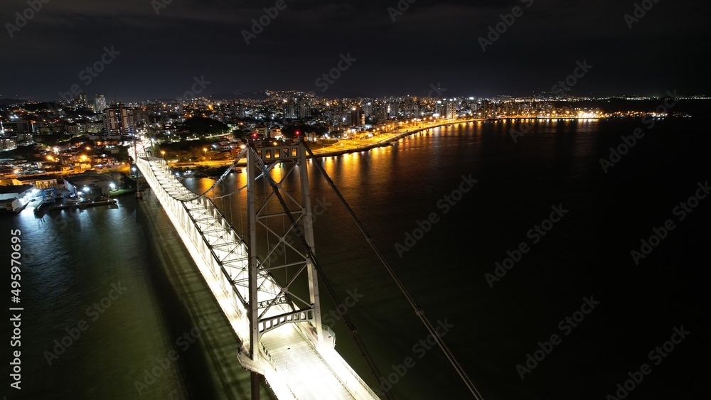 Naklejka premium PONTE HERCILIO LUZ SANTA CATARINA