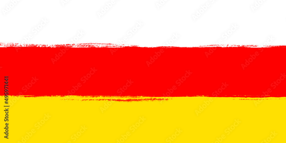 South Ossetia flag background. National flag illustration South Ossetia flag background. National flag illustration