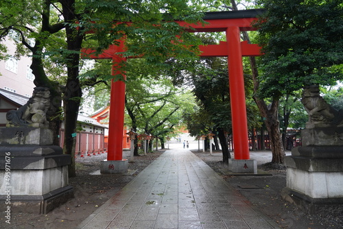 花園神社　鳥居　東京
