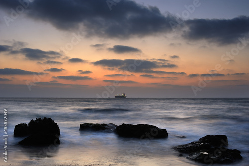 Mediterranean coast in southern Israel near the city of Ashkelon