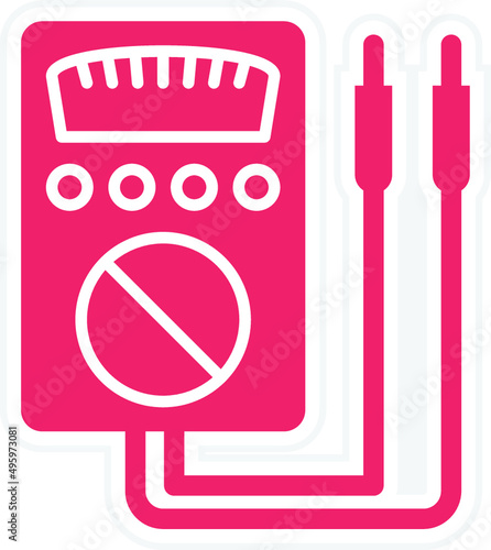 Vector Design Voltmeter Icon Style