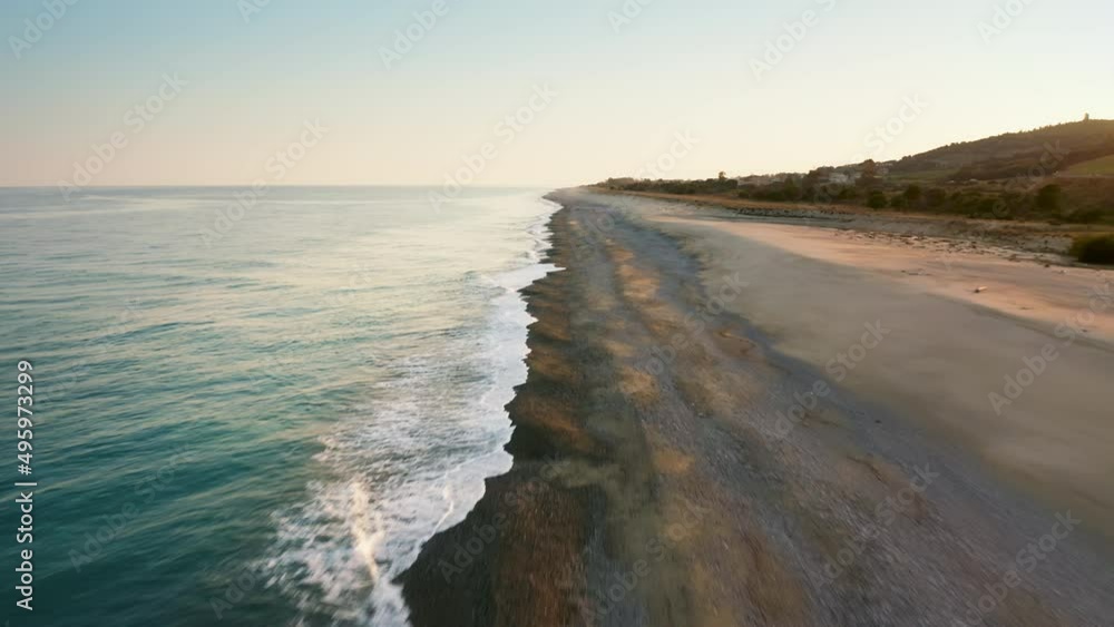 Beach with calm sea in Summer in Calabria Beach with calm sea in Summer in Calabria