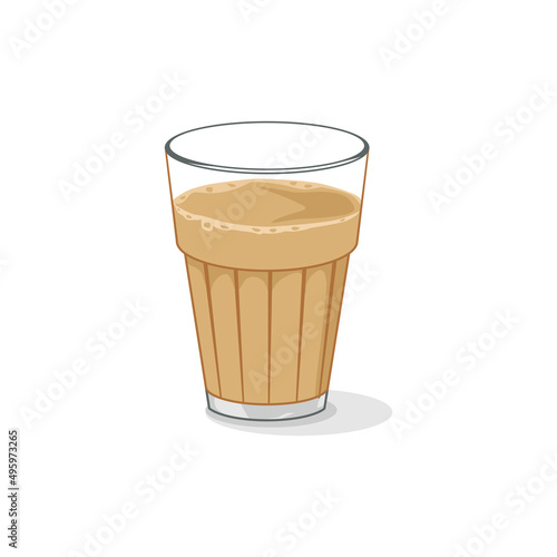 Tea also known chai, chaya vector Illustration Indian Street Food