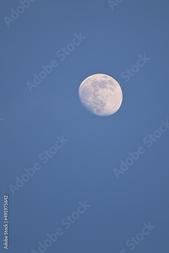 Blauer Himmel und Mond