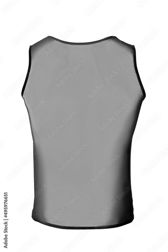 Undershirt men's black color on an isolated white background Undershirt men's black color on an isolated white background